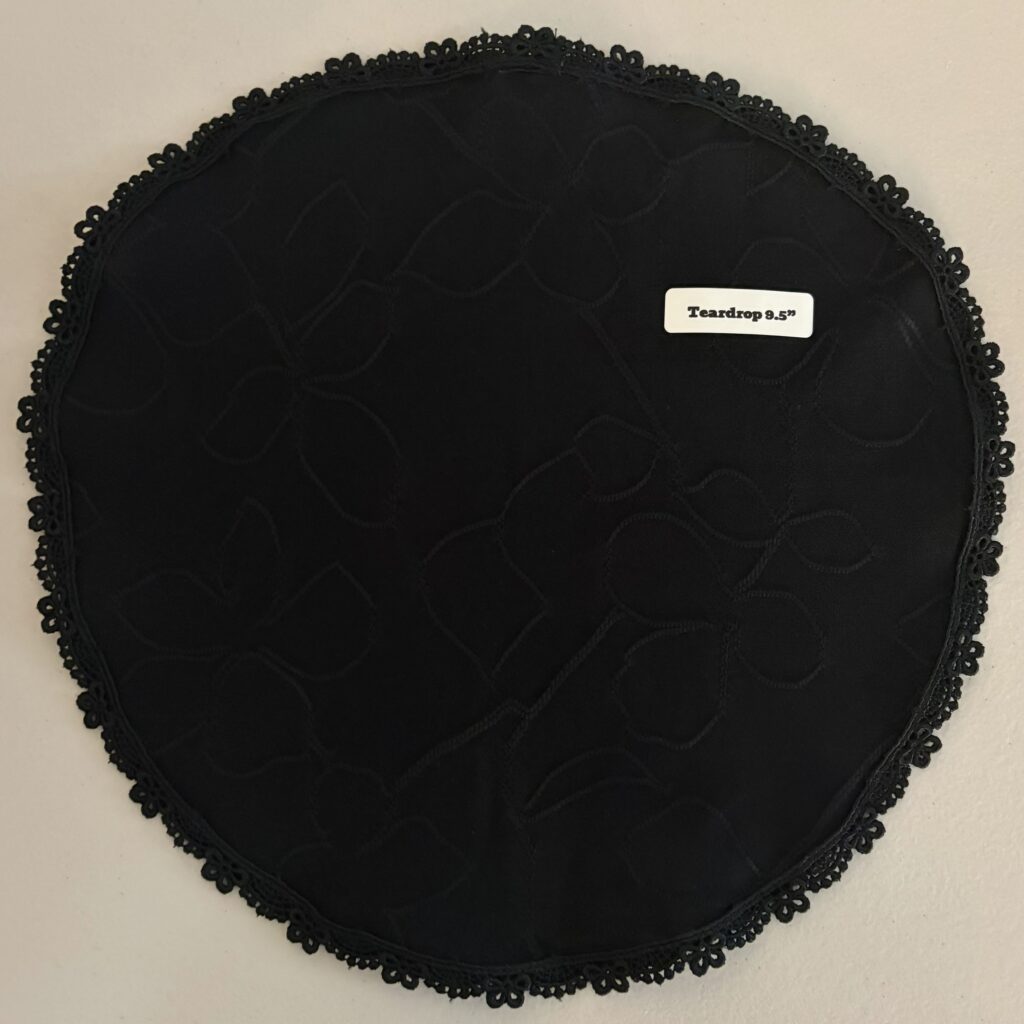 Embroidered Flower Knit, Teardrop 9.5”