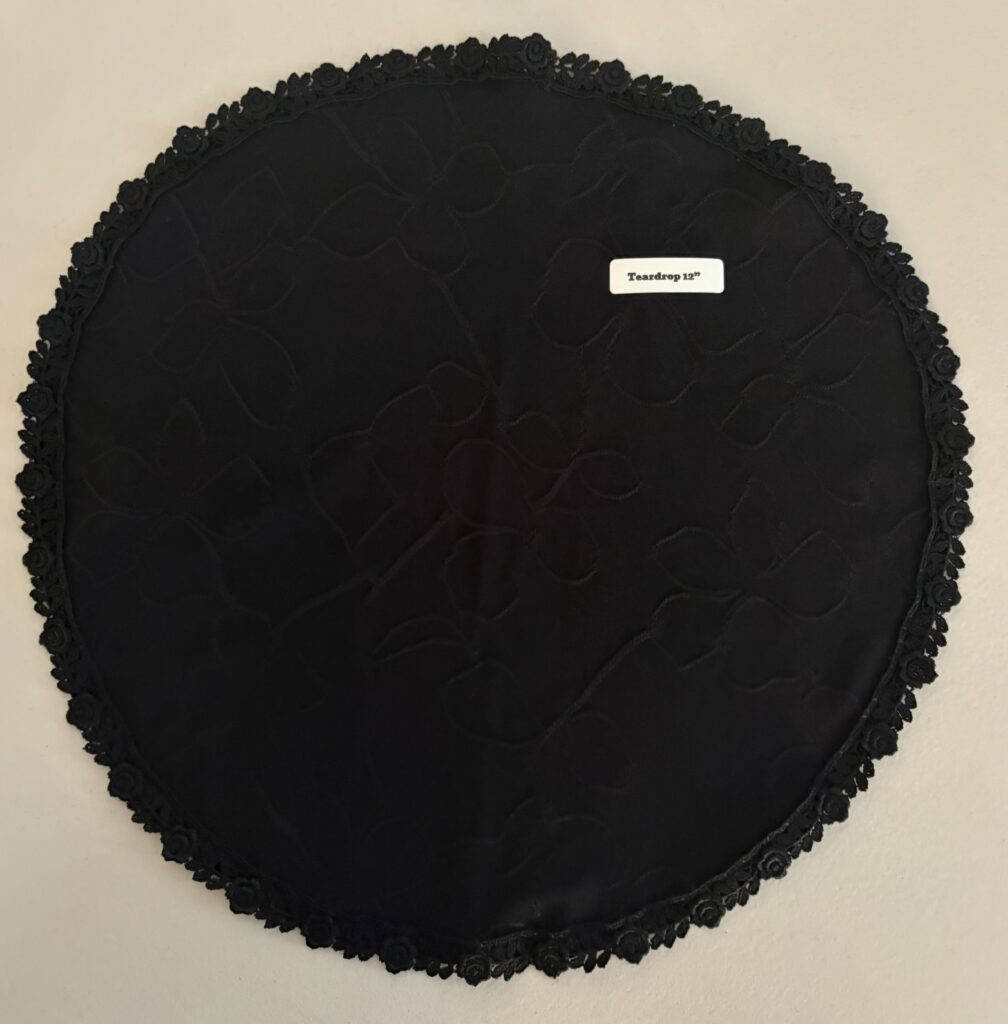 Embroidered Flower Knit, Teardrop 12”