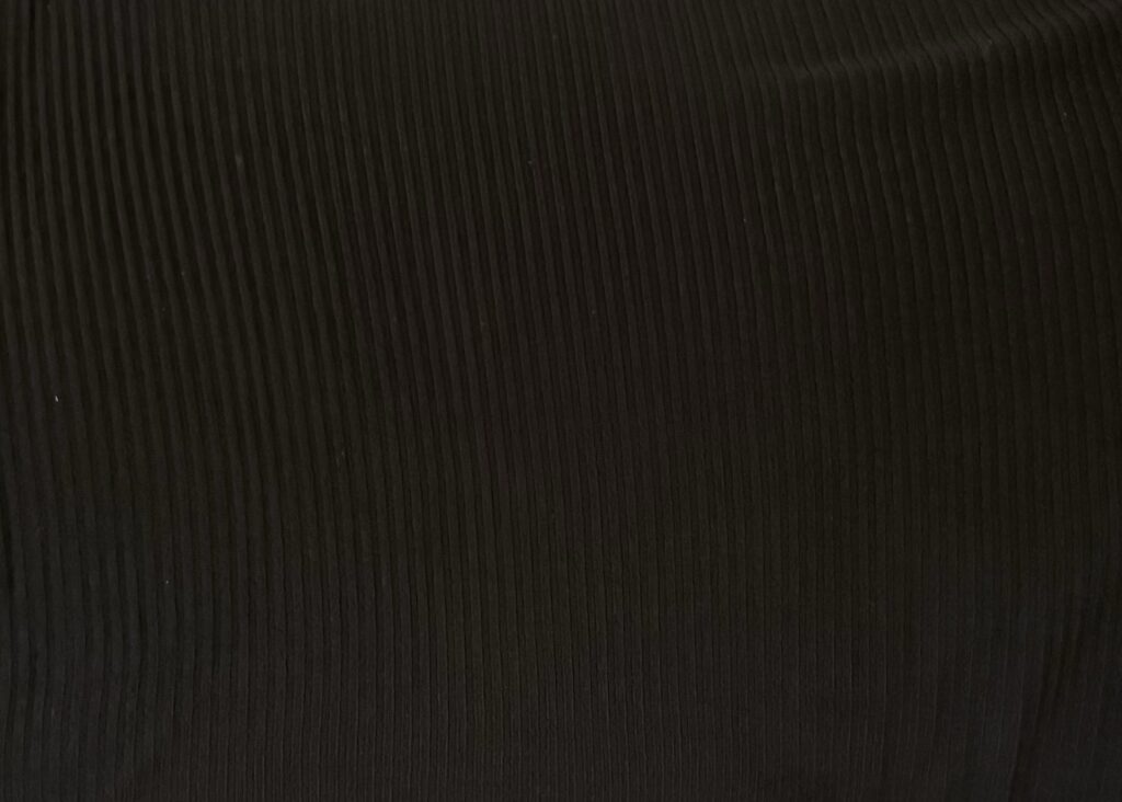Rib Knit Stretch Solid Black KNT4151